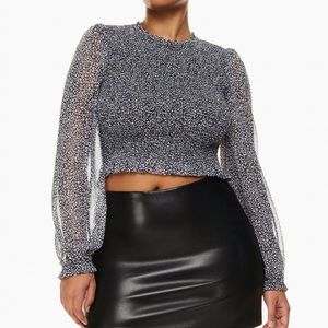 Wilfred Tempest Blouse xs Black/light Birch NWT